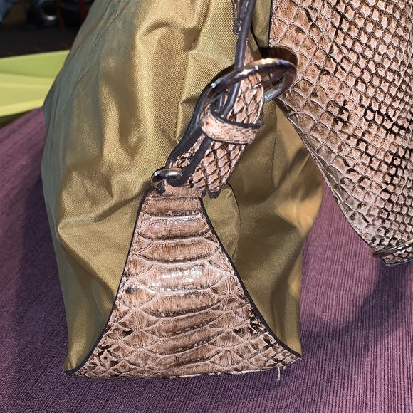 Heart Moon Star Shoulder Bag Buckle Strap Trim Bottom Snake Print Very Rare - Picture 11 of 11